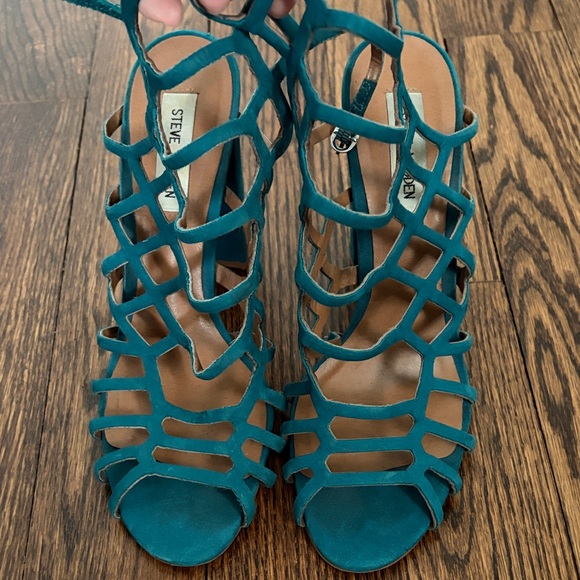 Sam Edelman Turquoise Strappy Heels - Picture 3 of 6